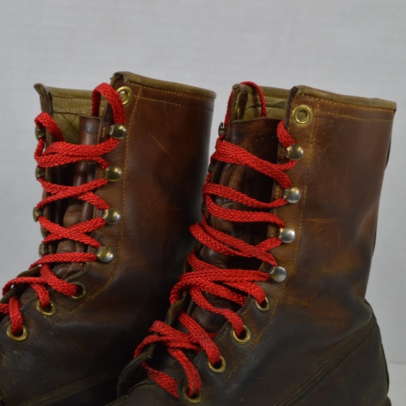 Vitage Vulcan Mens 10 Leather Winter Boots Brown - Picture 2 of 8